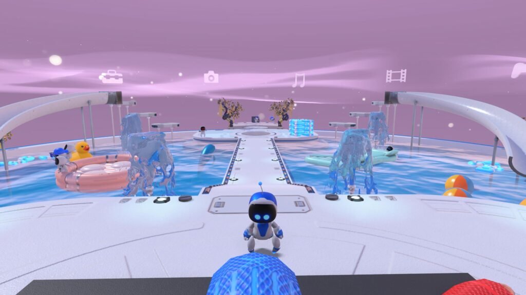 Daughter finishing the Blue Level in Astro's Playroom