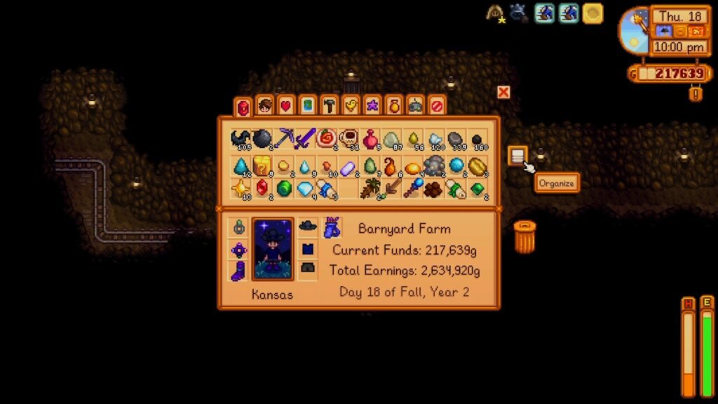 160 Coal from one run in stardew valley