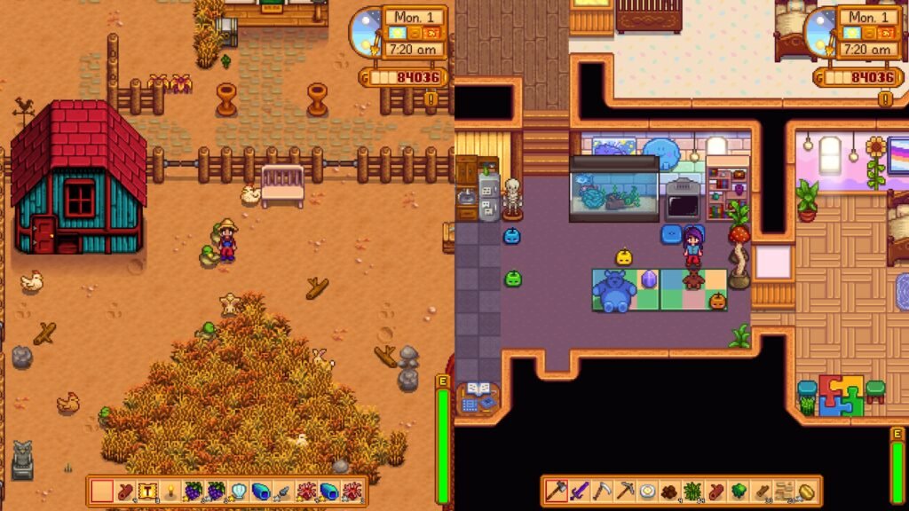 My daughter and I playing Stardew Valley