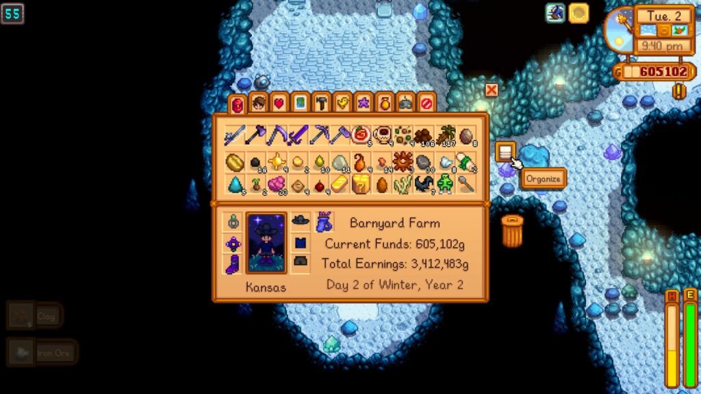 Clay farming results