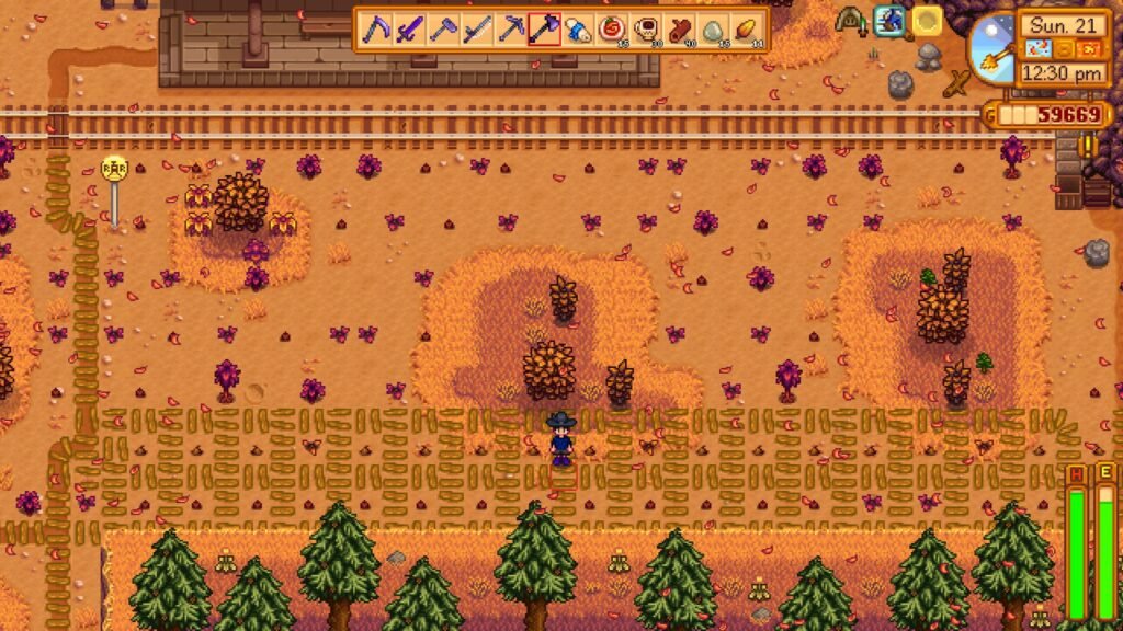 Tree farm setup in the Railroad